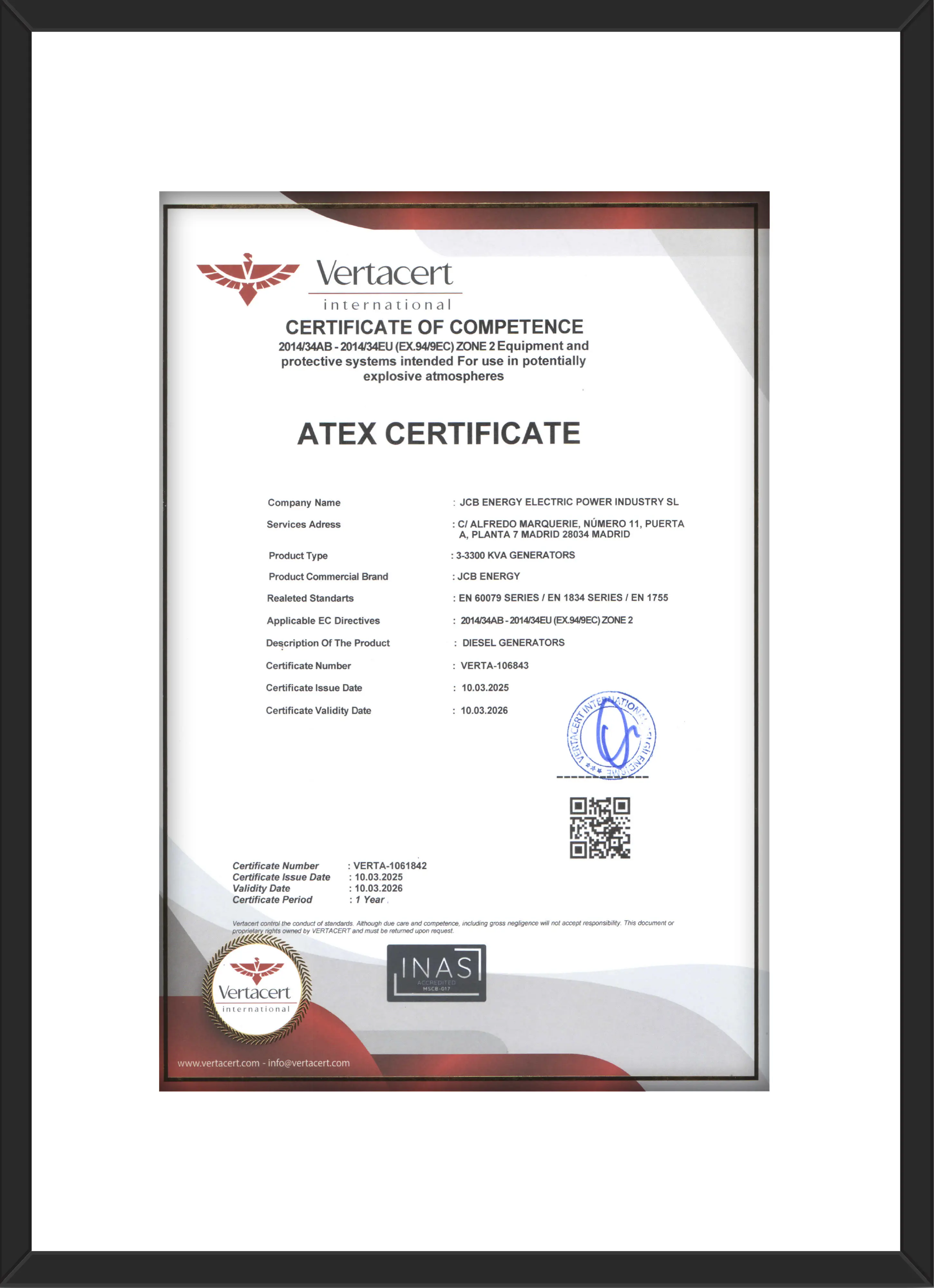 atex certificate